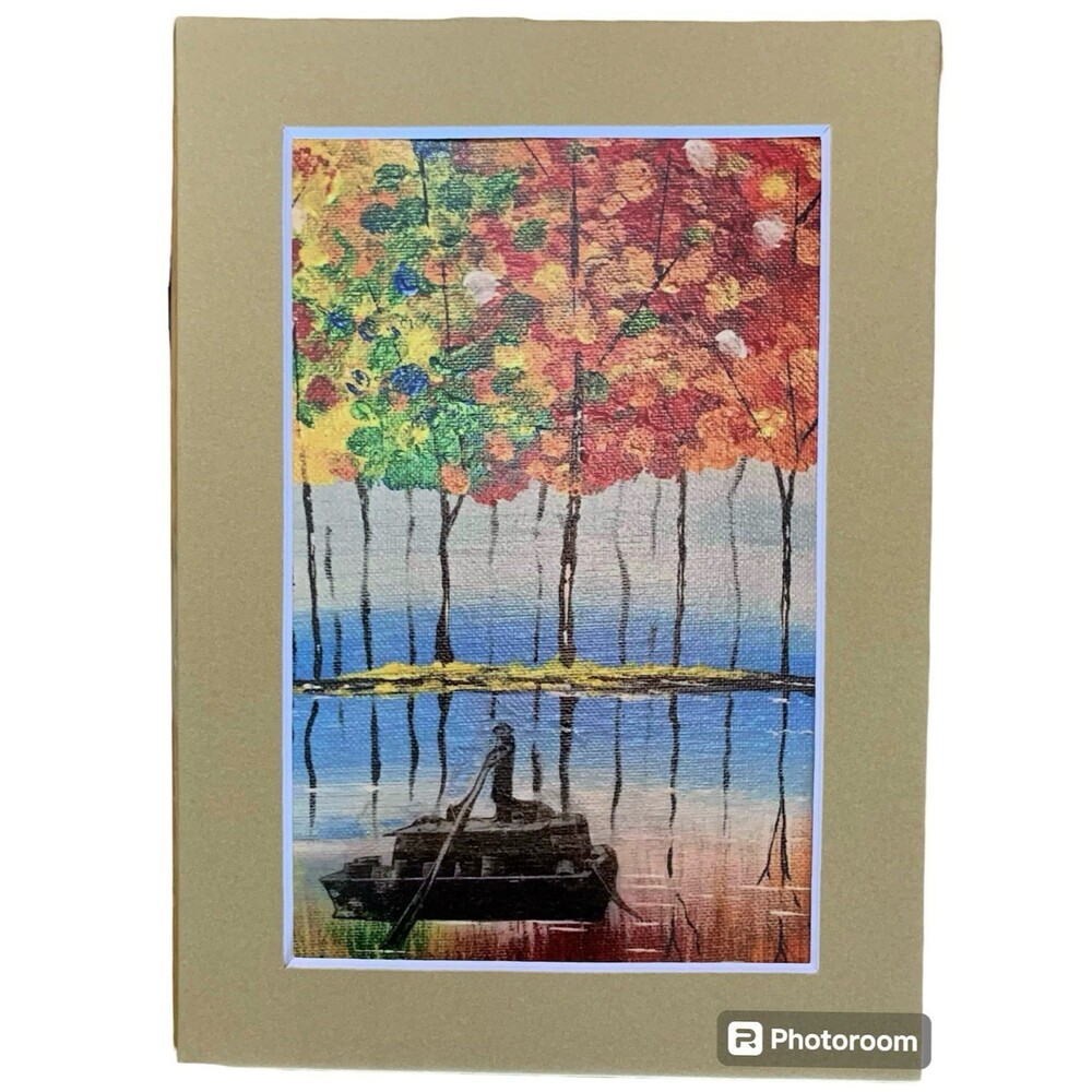 Capture Autumn's Majesty: "Swamp Beauty" Original Art Print (4x6 with Mat)